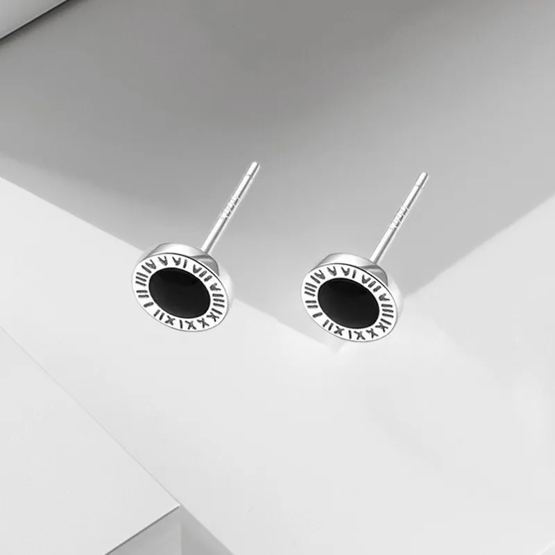 VEZA Sterling Silver Stud Earrings Unisex-4