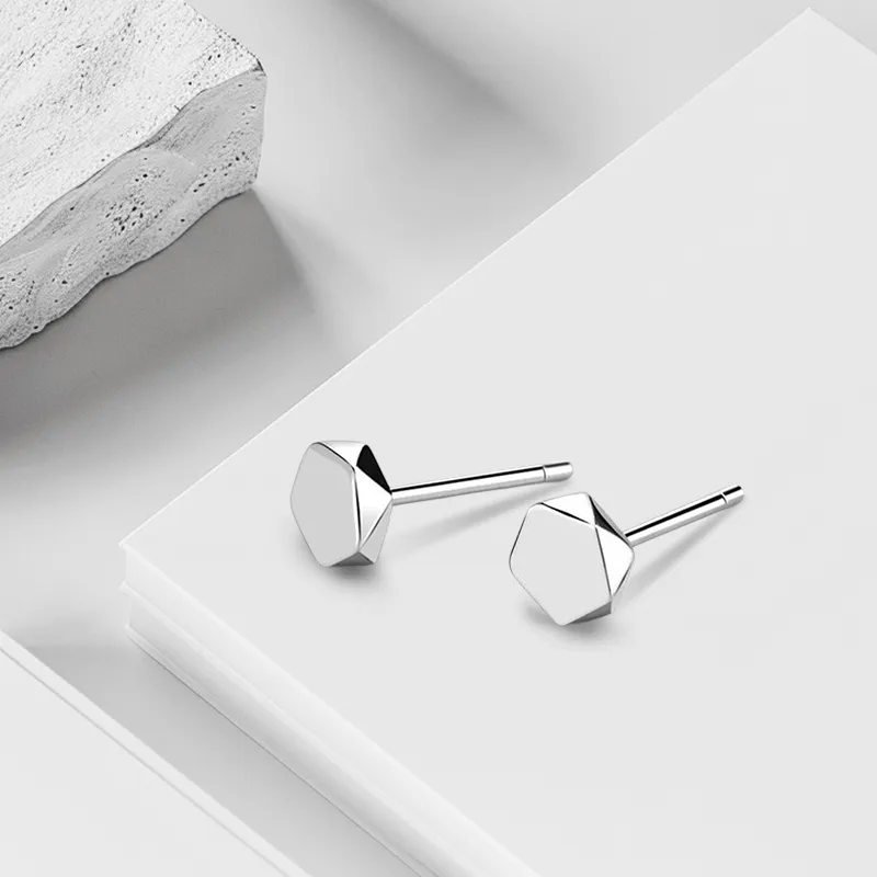 VEZA 999 Fine Silver Stud Earrings Women's-1