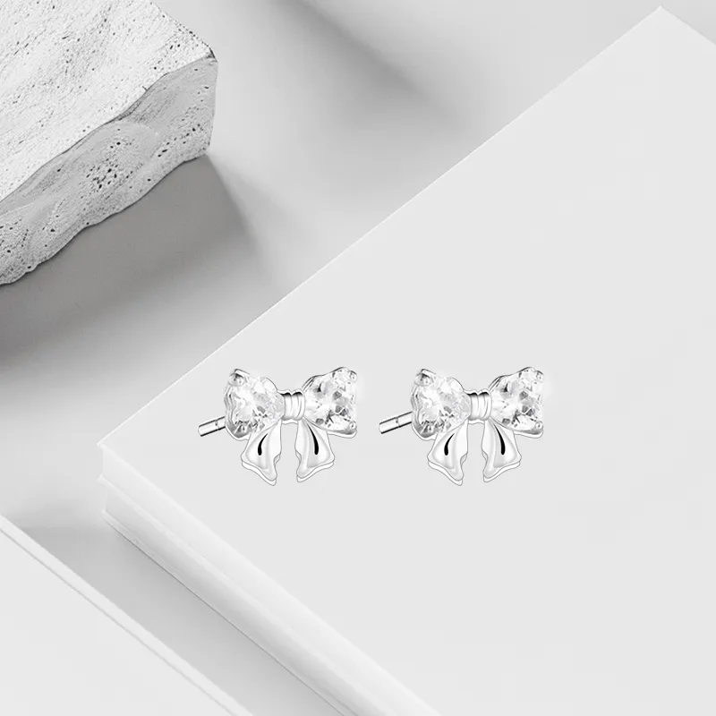 VEZA Sterling Silver Stud Earrings Unisex-2