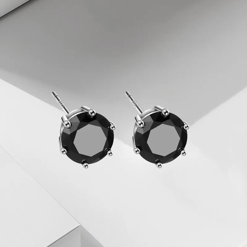 VEZA Sterling Silver Stud Earrings Unisex-4