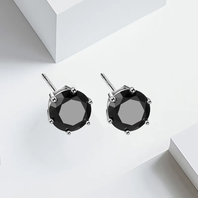 VEZA Sterling Silver Stud Earrings Unisex-3