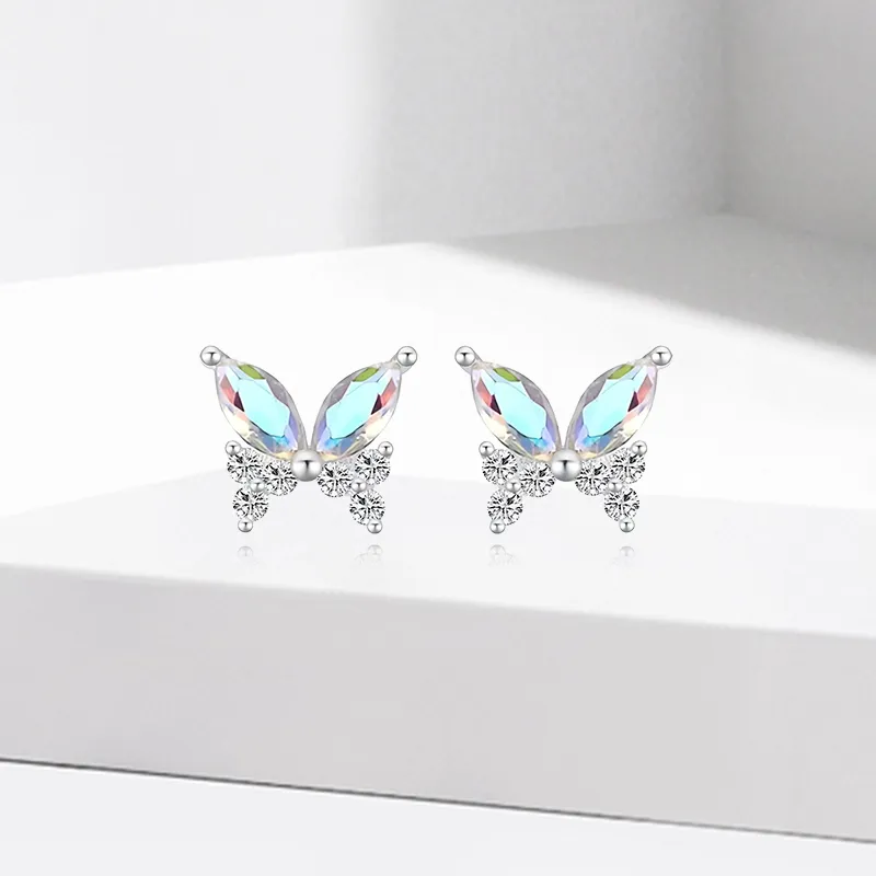 VEZA Sterling Silver Stud Earrings Women's-2
