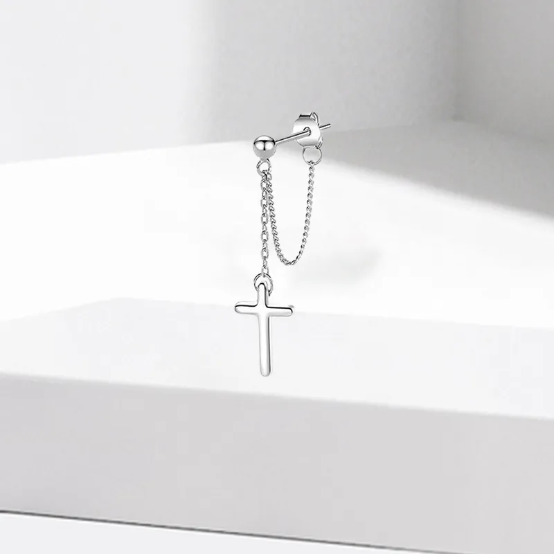 VEZA Sterling Silver Stud Earrings Unisex-1
