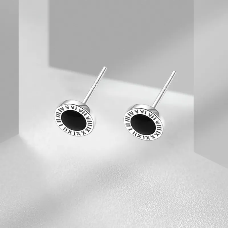 VEZA Sterling Silver Stud Earrings Unisex-5