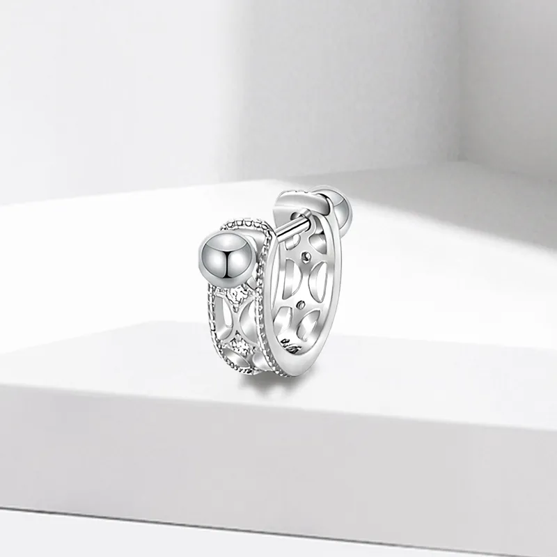 VEZA Sterling Silver Stud Earrings Unisex-2