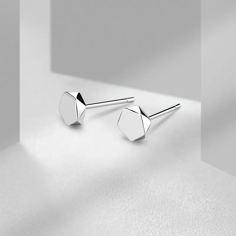 VEZA 999 Fine Silver Stud Earrings Women's-4
