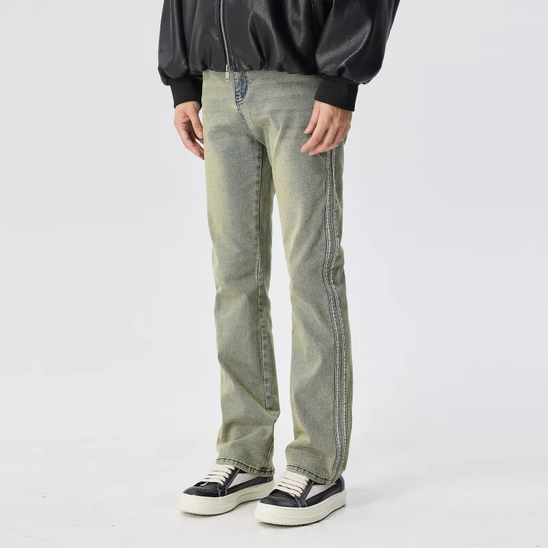 XINYINSU Jeans Unisex Yellow Mud-2
