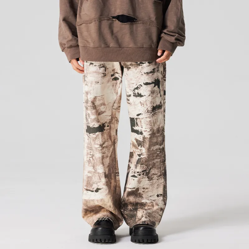 XINYINSU FW24 Jeans Unisex Desert Camouflage-2