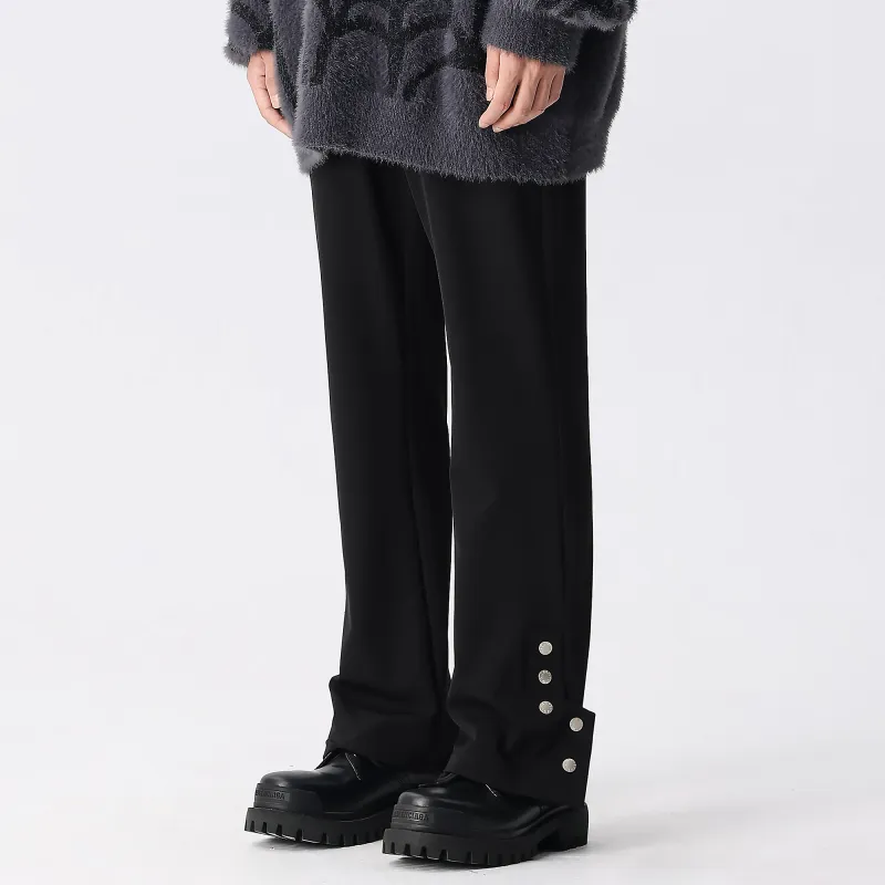 XINYINSU Casual Pants Unisex Black-2