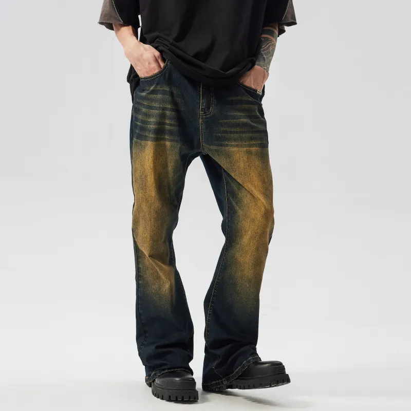 XINYINSU Jeans Unisex Rusty Red-4