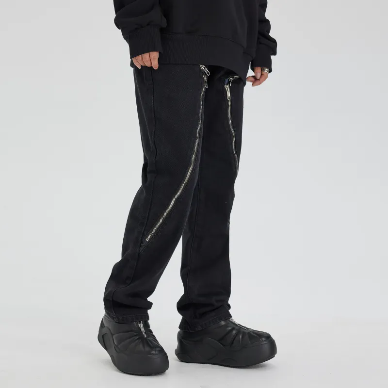 XINYINSU Jeans Unisex Black-3