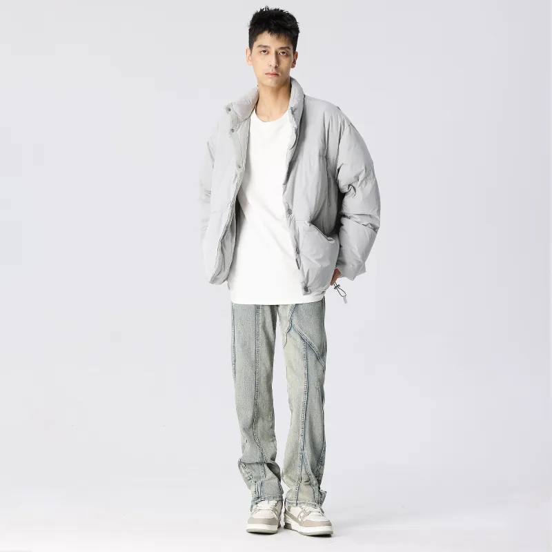 XINYINSU Holes And Zippers Design Unisex Jeans-6