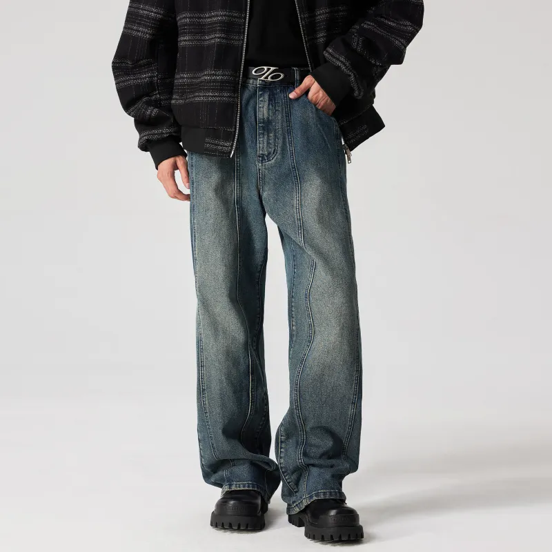 XINYINSU 24FW Jeans Unisex Dark Blue-5