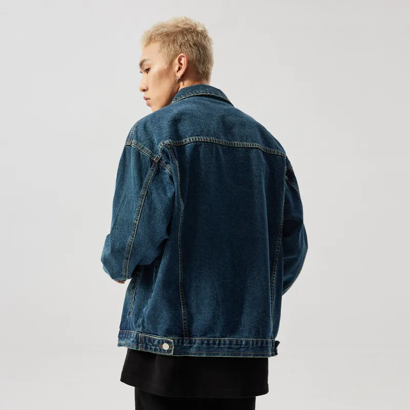 XINYINSU Denim Jacket Unisex Black-8