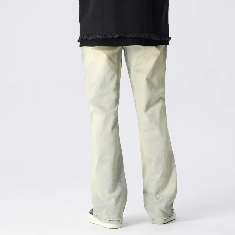 XINYINSU Jeans Unisex Yellow Mud-4