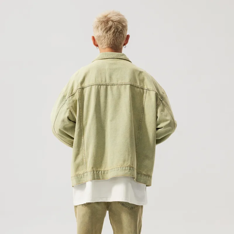 XINYINSU 24SS Denim Jacket Unisex Yellow Mud-5