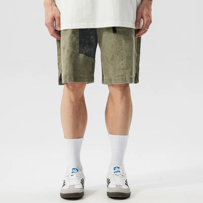 XINYINSU Cargo Shorts Unisex Gray Green-2