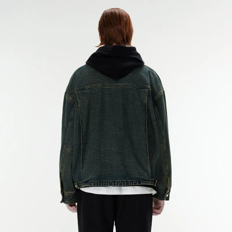 XINYINSU 24FW Denim Jacket Unisex Dark Blue-2