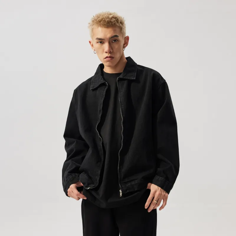 XINYINSU Denim Jacket Unisex Black-2