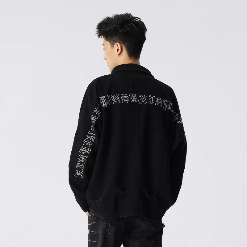 XINYINSU Denim Jackets Unisex Black-2
