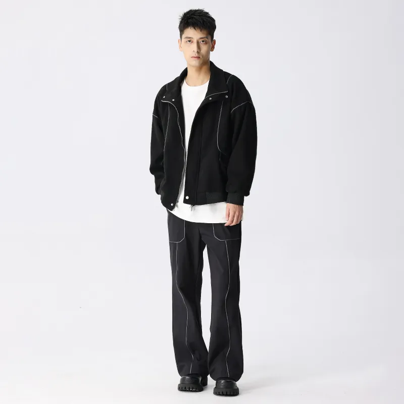 XINYINSU Casual Pants Unisex Black-7