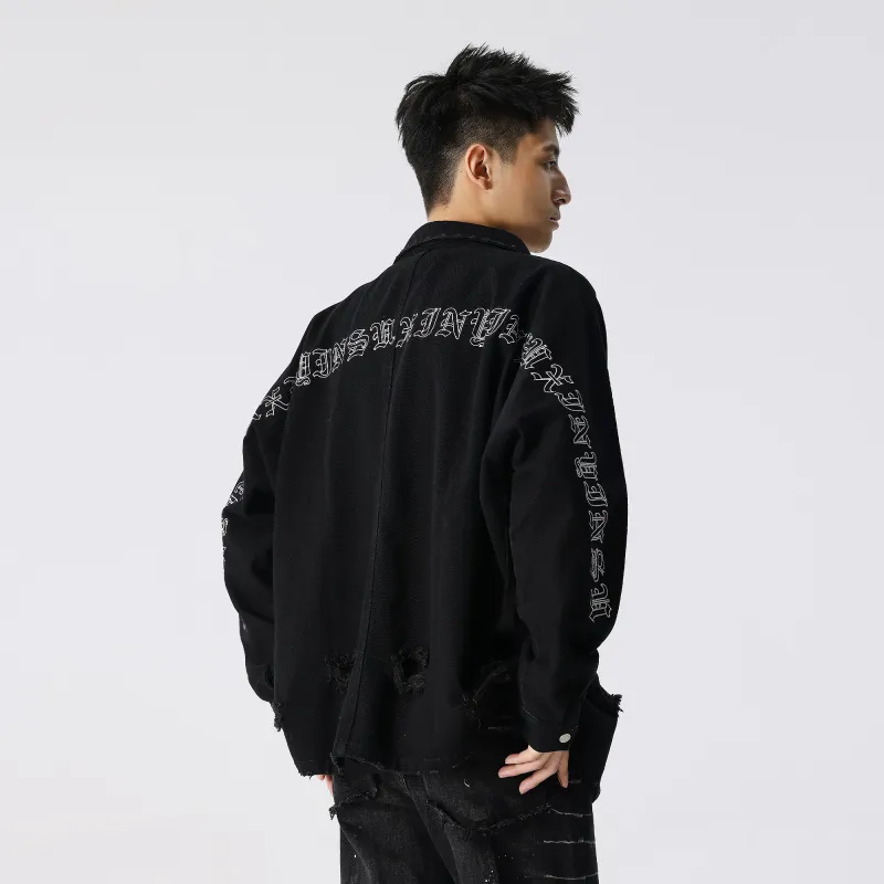 XINYINSU Denim Jackets Unisex Black-3