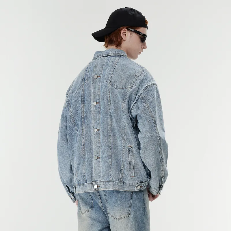 XINYINSU 24FW Denim Jacket Unisex Blue-3