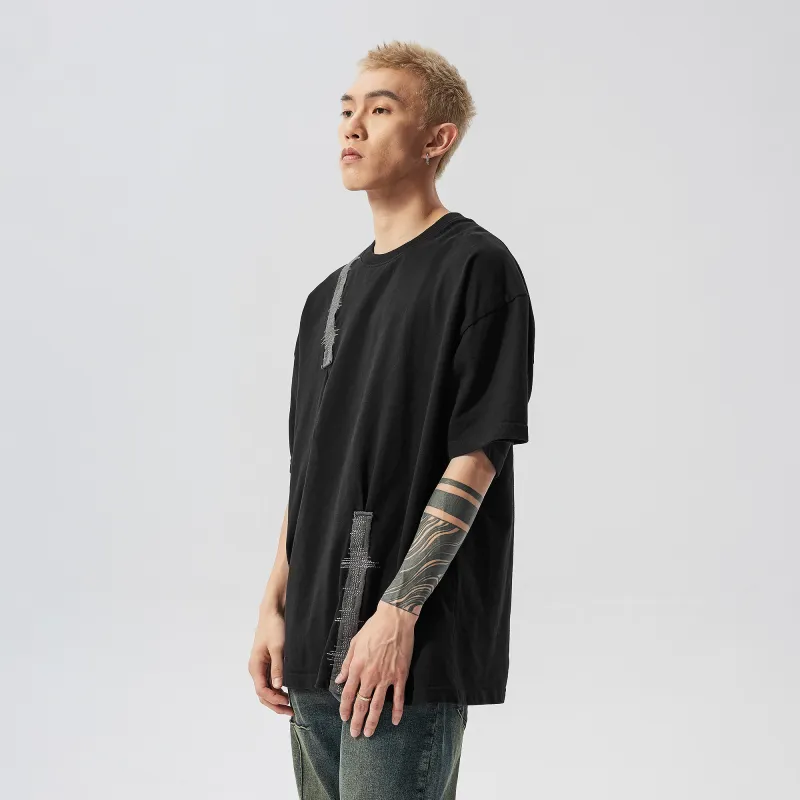 XINYINSU Summer T Shirt Unisex Black-3
