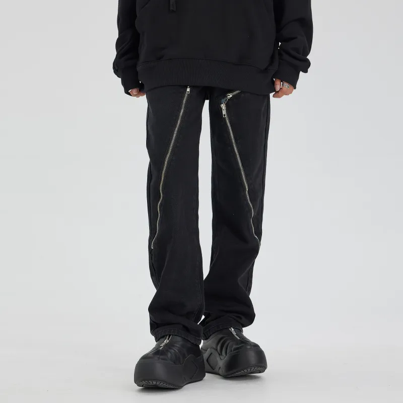 XINYINSU Jeans Unisex Black-4