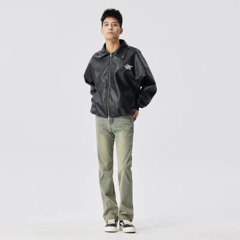 XINYINSU Jeans Unisex Yellow Mud-5