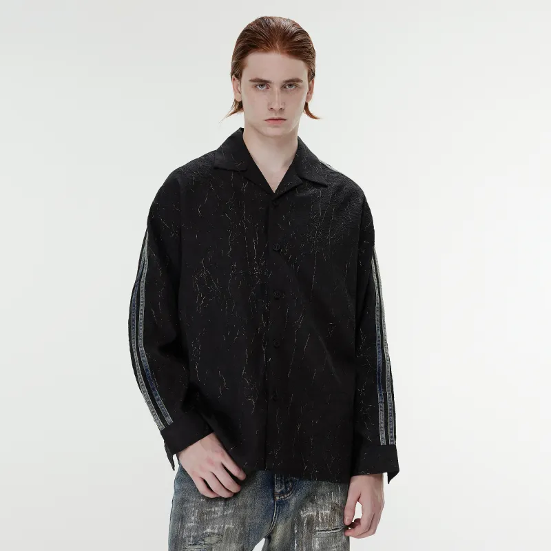 XINYINSU 24FW Long Sleeved Shirts Unisex Black-2