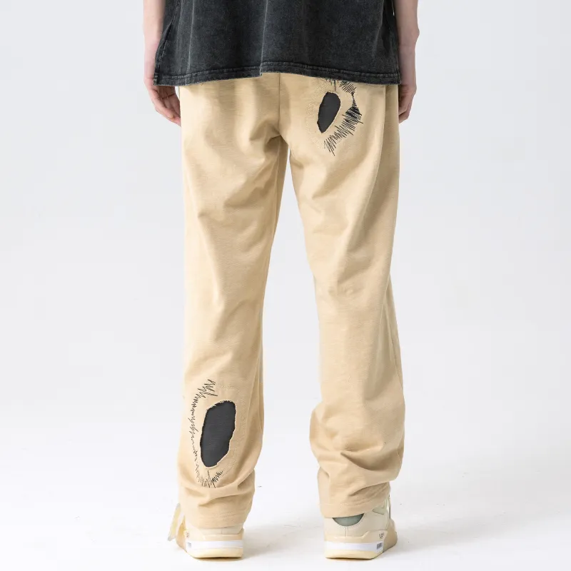 XINYINSU Wormhole Series Knitted Sports Pants Unisex Gray-8