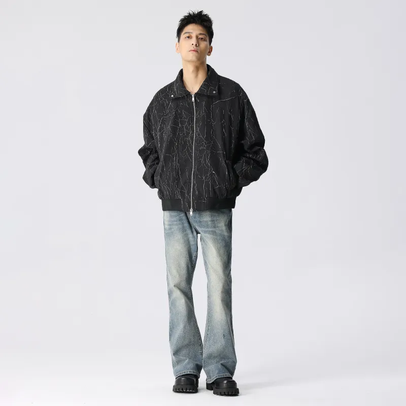 XINYINSU Jacket Spring And Fall Season Unisex Black-4
