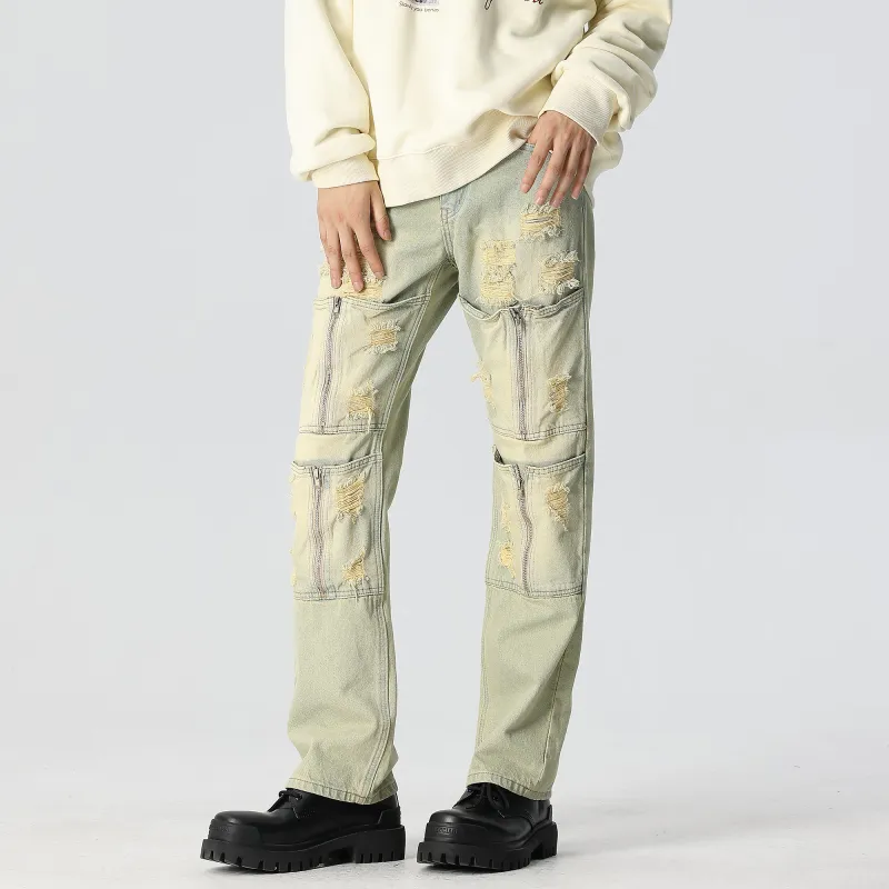 XINYINSU Jeans Unisex Blue-3