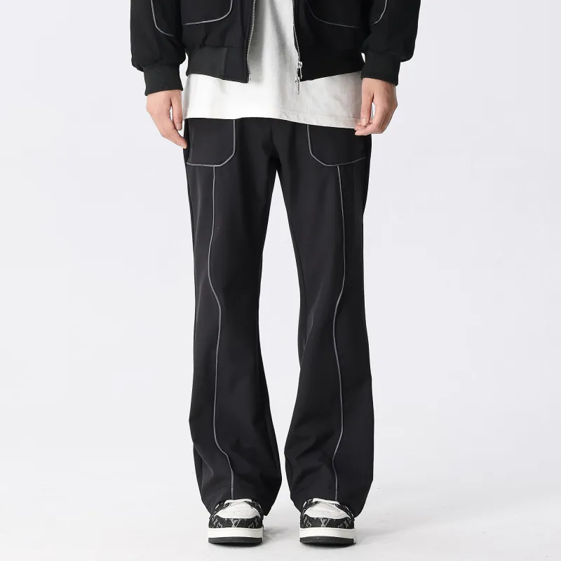 XINYINSU Casual Pants Unisex Black-3