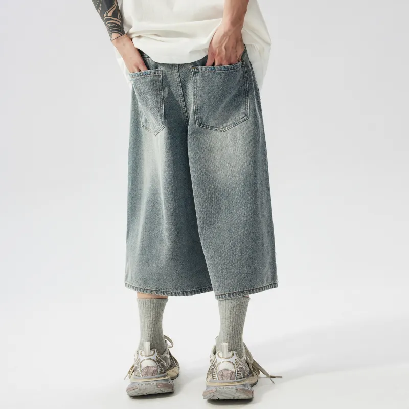 XINYINSU SS24 Denim Shorts Unisex Blue-3