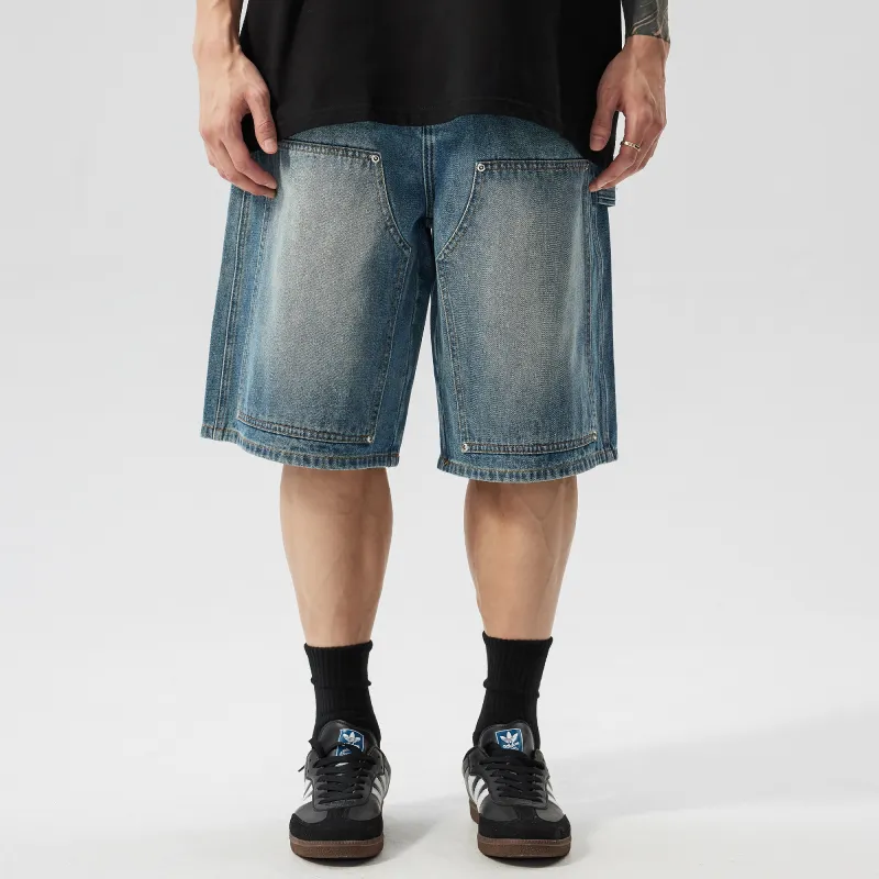 XINYINSU 24SS Denim Shorts Unisex Blue-2