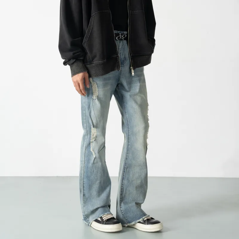 XINYINSU Jeans Unisex Yellow Mud-11