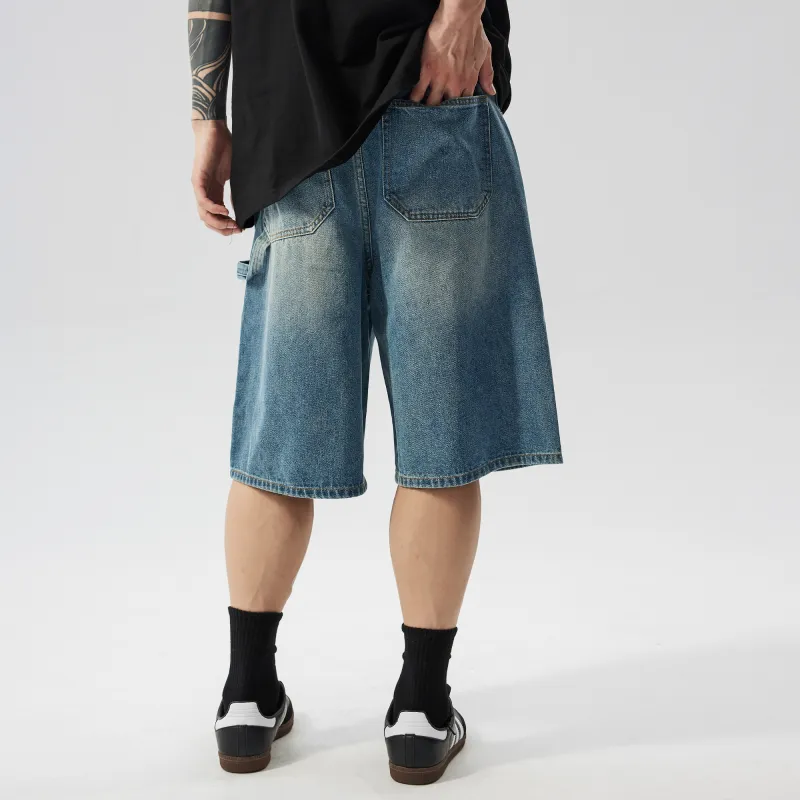 XINYINSU 24SS Denim Shorts Unisex Blue-4