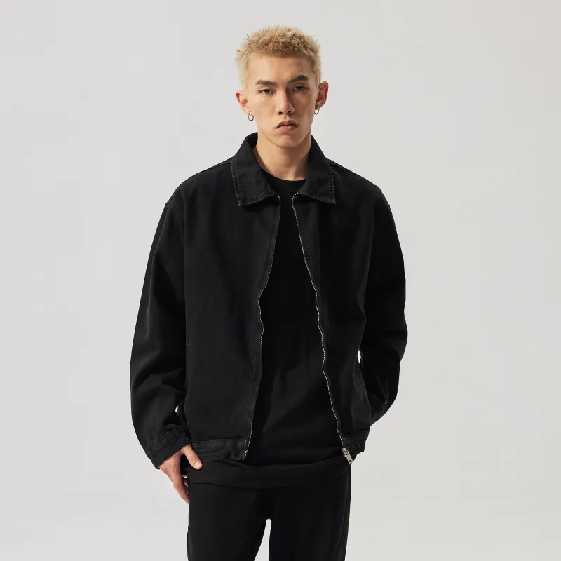 XINYINSU Denim Jacket Unisex Black-3