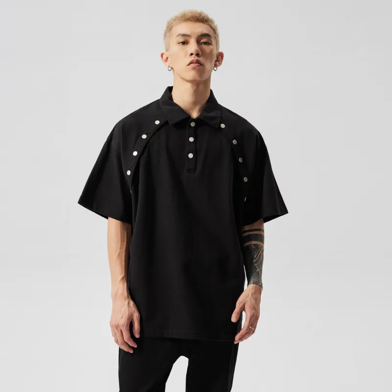 XINYINSU Polo Shirt Unisex Black-2