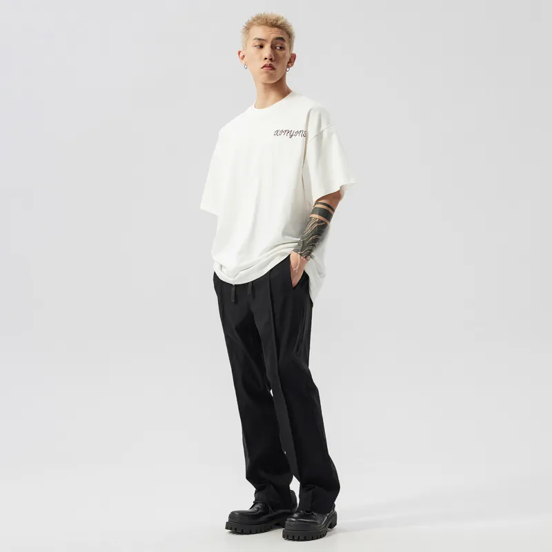 XINYINSU Casual Pants Unisex Black-6