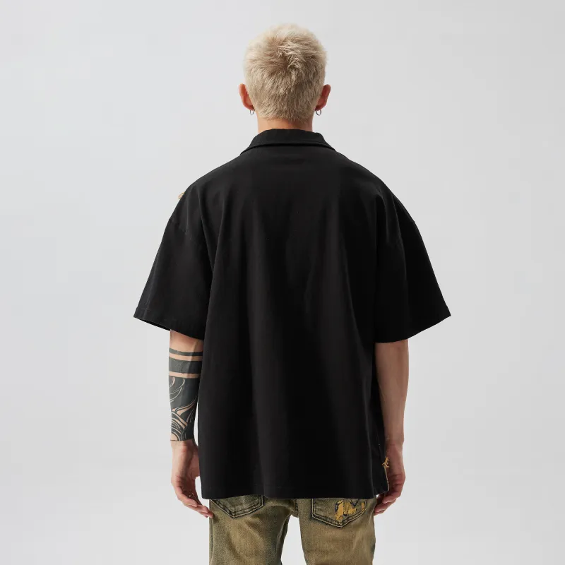 XINYINSU Polo Shirt Unisex Couple's Black-2
