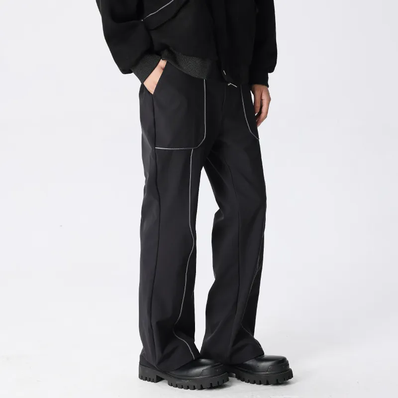 XINYINSU Casual Pants Unisex Black-2