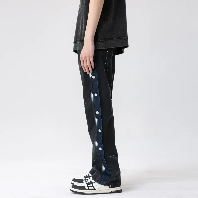 XINYINSU Jeans Fall Unisex Black-5