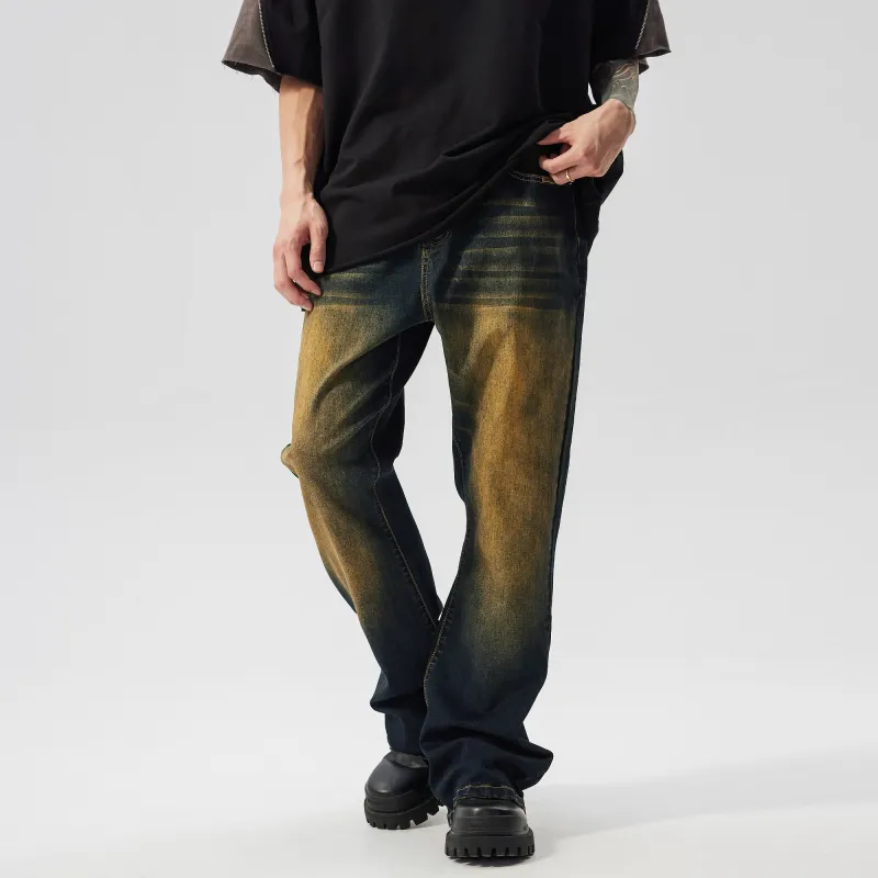 XINYINSU Jeans Unisex Rusty Red-5