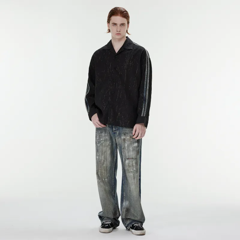 XINYINSU 24FW Long Sleeved Shirts Unisex Black-6