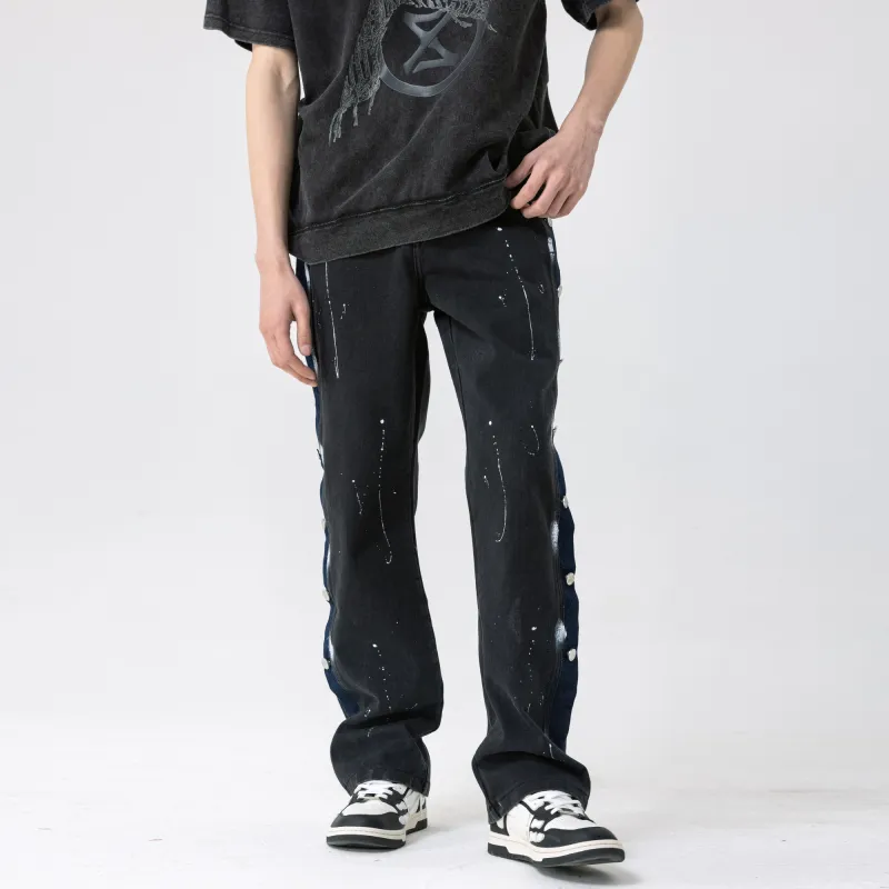XINYINSU Jeans Fall Unisex Black-4