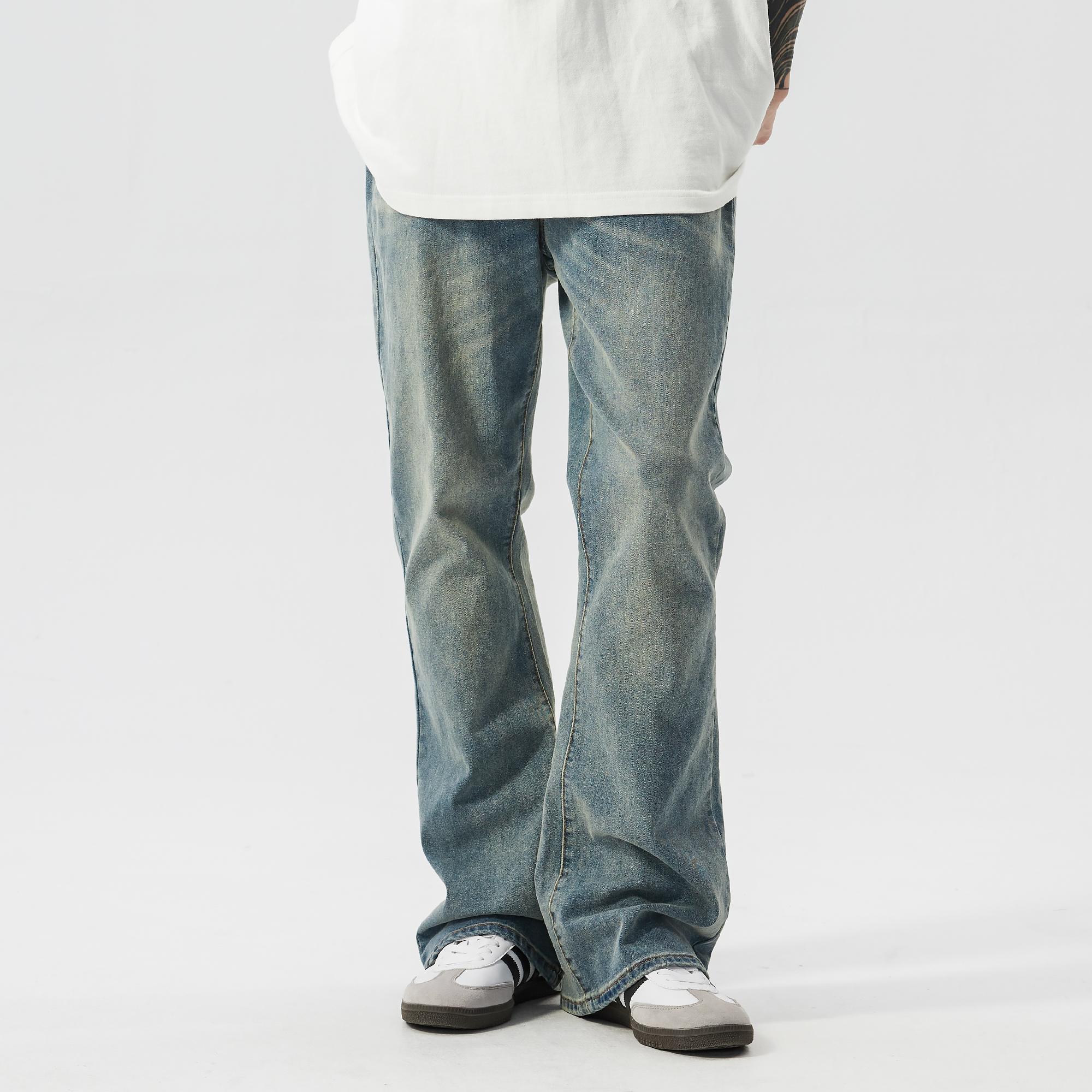 XINYINSU Jeans Unisex Gray L - POIZON