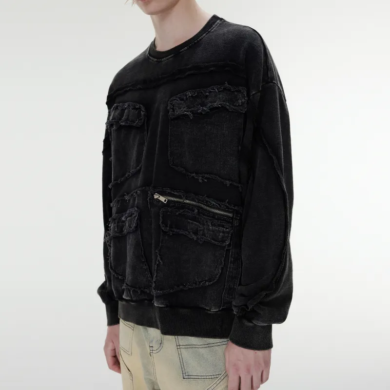 XINYINSU 24FW Sweatshirt Unisex Black-2